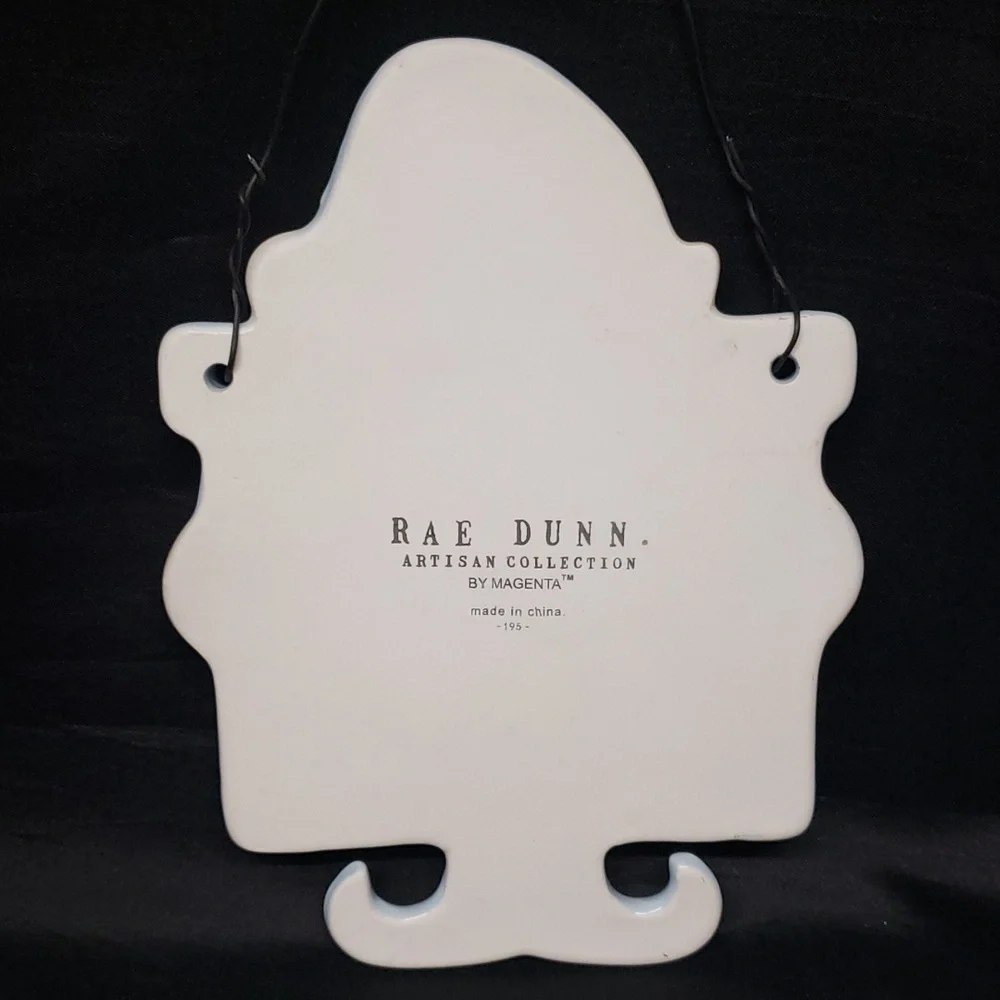 Rae Dunn NWOT Ceramic Powder Blue and White Secret Santa Plaque